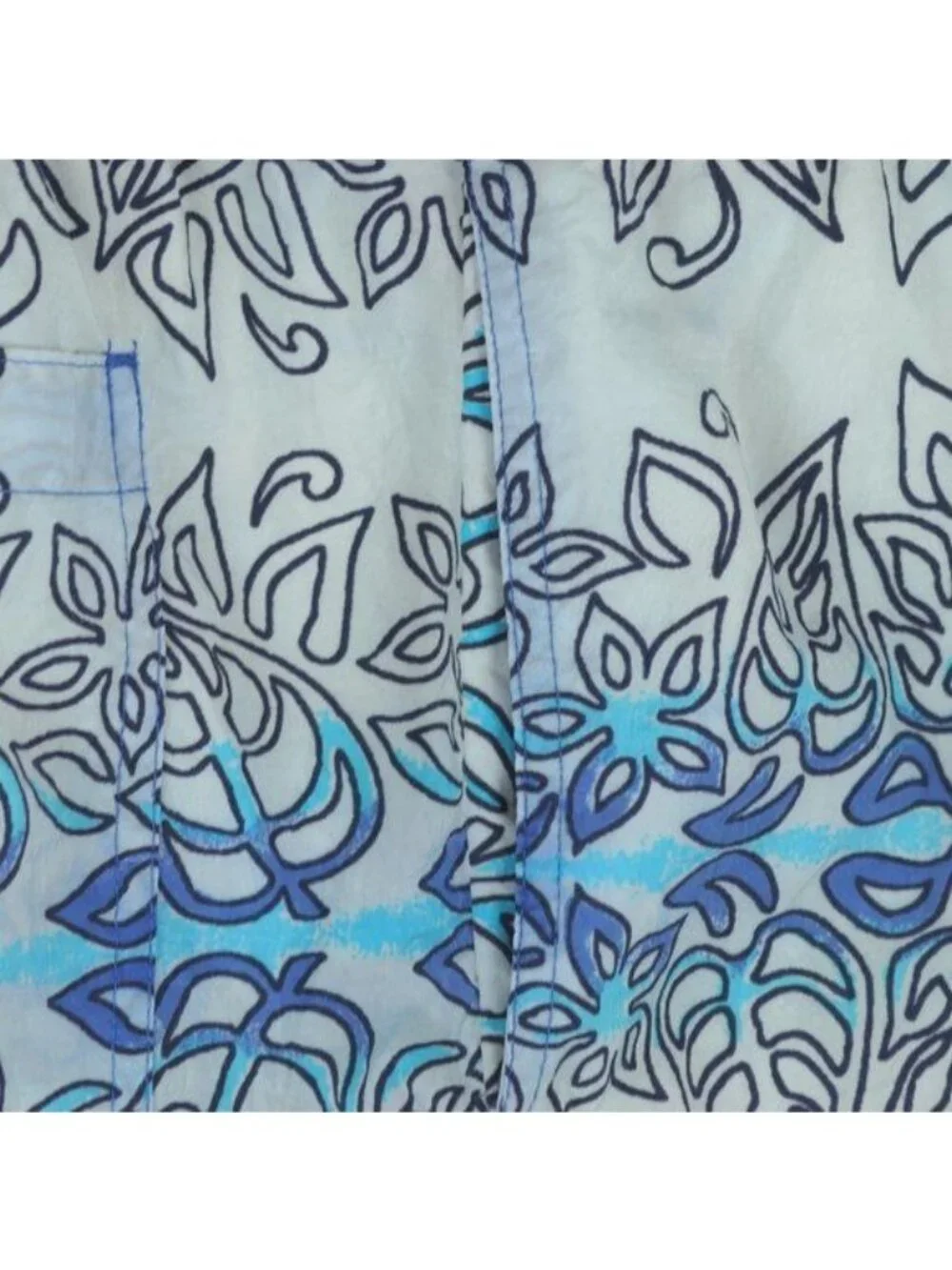 Sand And Sun Men's Extra Large Blue Ombre Tropical Leaf Quick Dry Swim Trunks